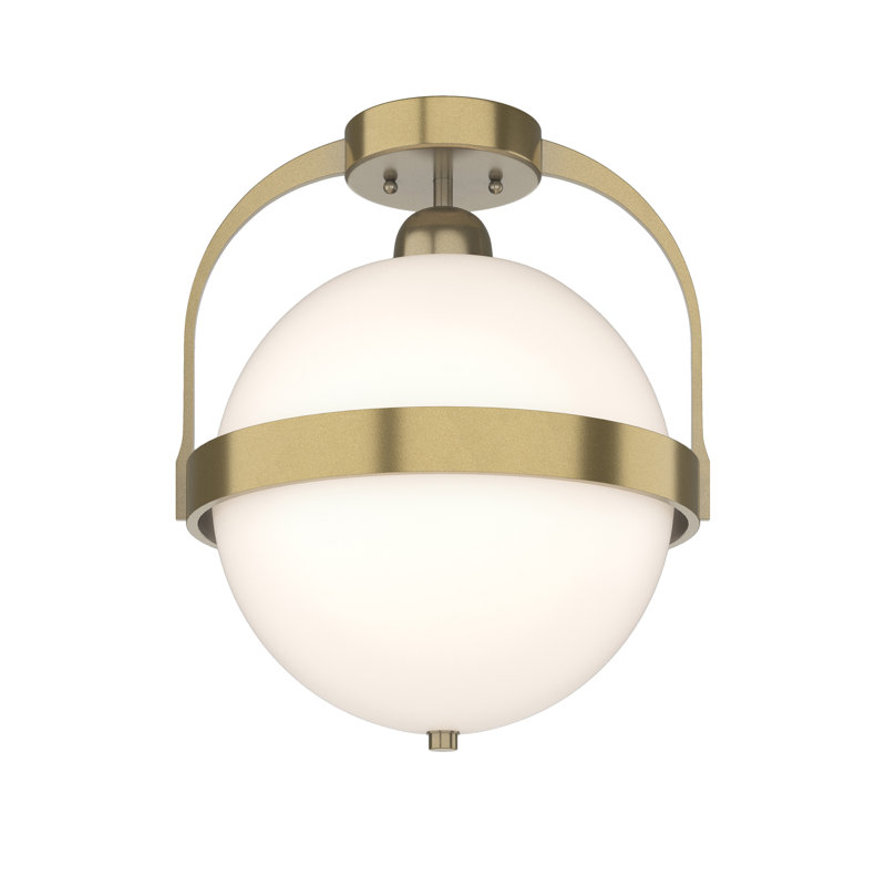Atlas 1 - Light Globe Semi Flush Mount, Modern Brass