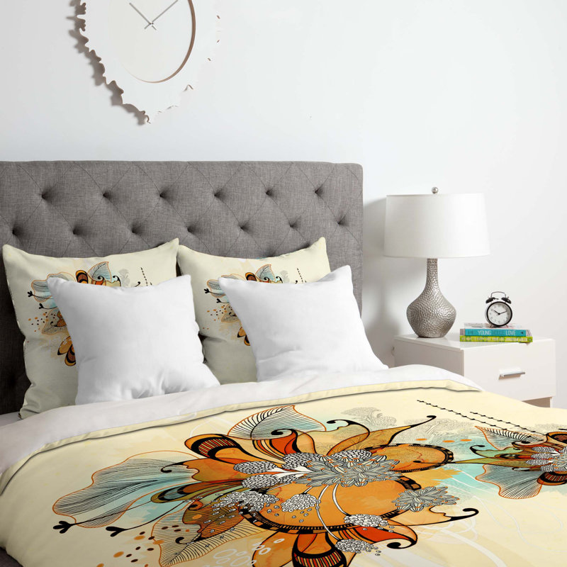 Iveta Abolina Floral Duvet Cover, King Duvet Cover + 2 King Shams