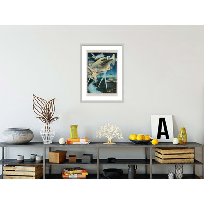 Poster of Russian Biplanes and Zeppelin by Unknown -Framed Giclee Print
