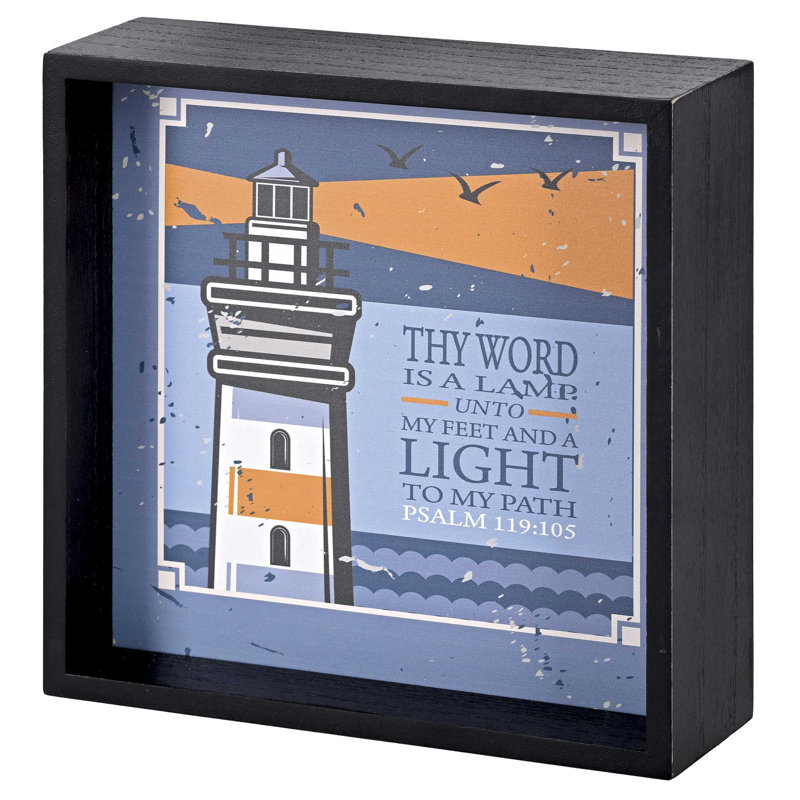 Tabletop 2 Sided Art Lighthouses