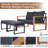 Arunas 7 Person Outdoor Conversation Furniture Set Seating Group With Wood Pattern And Cushions