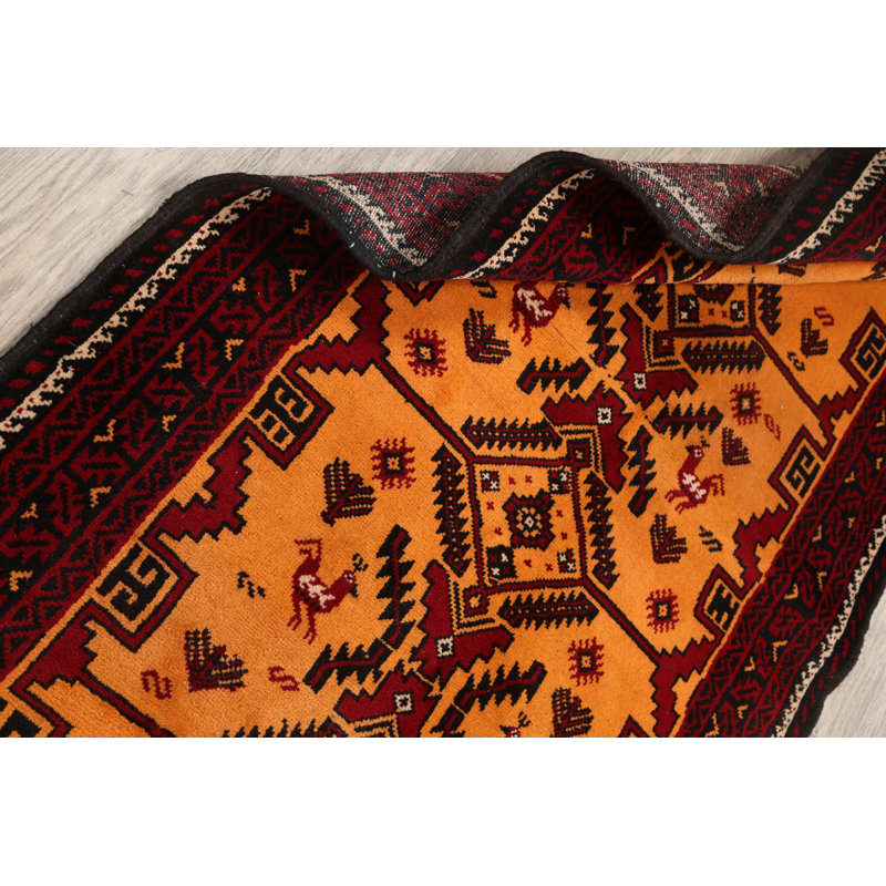 One-of-a-Kind 3'2" X 5'11" New Age Wool Area Rug in