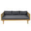 Lit de jour CLAREMONT 3 Sièges avec accoudoirs en rotin (coussin gris foncé)-1179772950