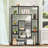 59" H Geometric Bookcase 4 Tier S-Shaped Room Divider Bookshelf-108772511