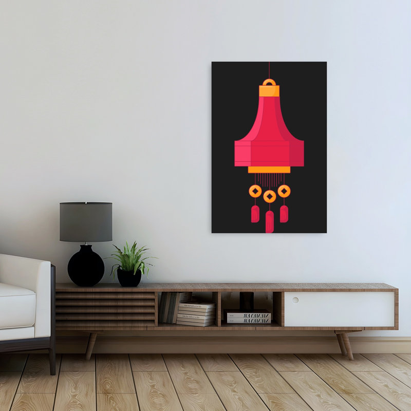 Lucky Chinese Lantern Traditional Wall Art Print by Marika Barsrsind - Print, 121.92cm H x 81.28cm W