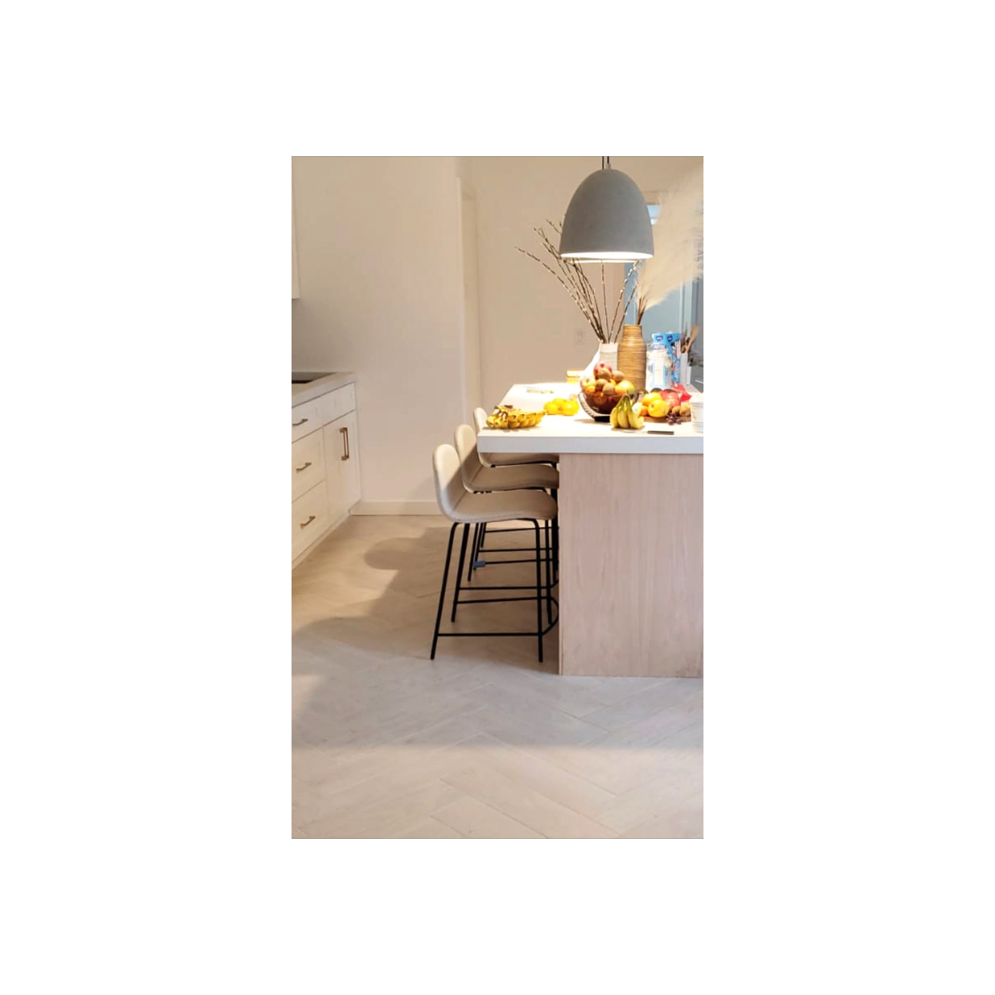 Campo Single Light Concrete Dimmable Pendant, 11" H x 12" W x 12" D