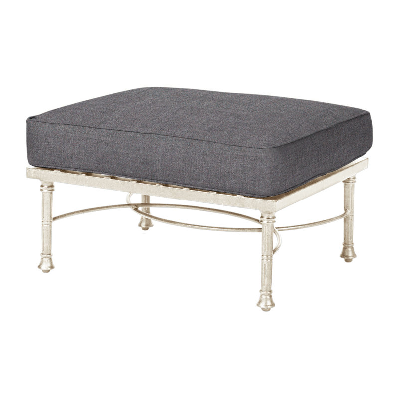 Florence Sectional Ottoman with Cushion, Desert Bronze, Cast Slate Sunbrella® Plainweave