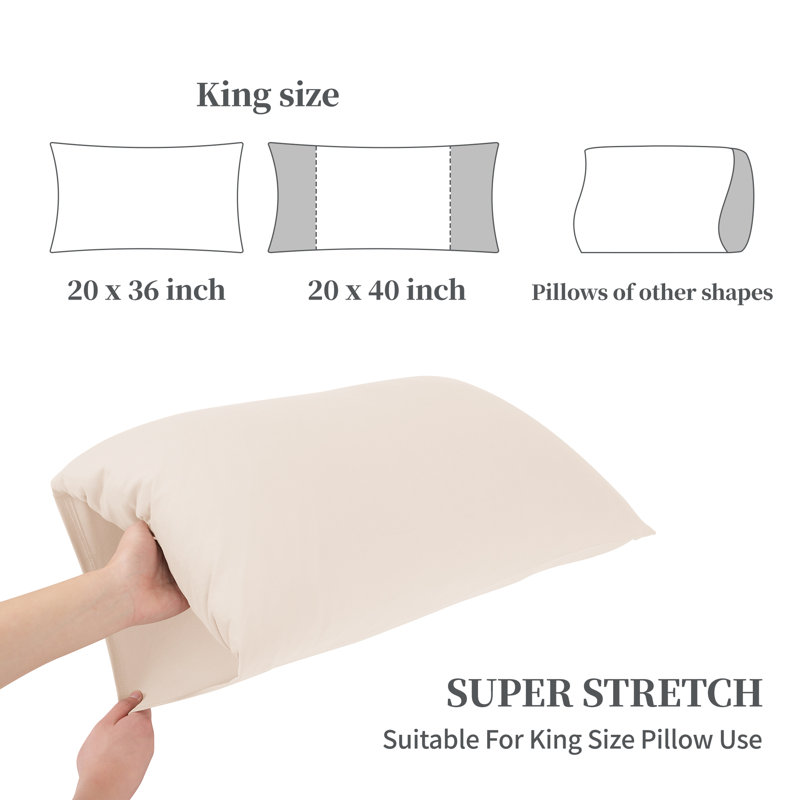 Stretch Jersey Knit Pillowcases With Envelope Closure, Blush Pink, King Pillow Case