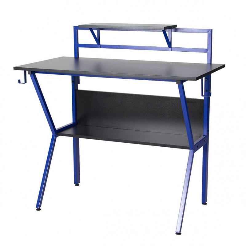 Metal Base Computer Desk, Blue