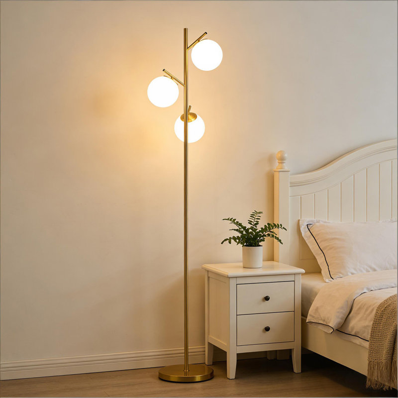 Tree Standing Lamp,3-Light Floor Lamp