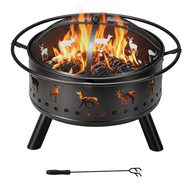 Patio 30 in. Round Steel Fire Pit