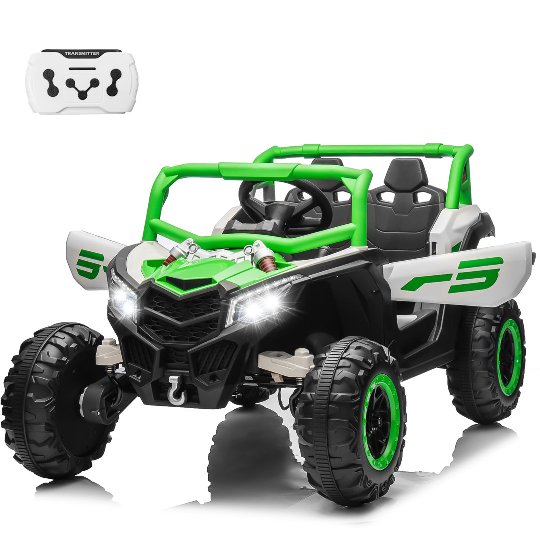 24V 4WD Kids Electric UTV w/ Remote Control, Large Seat & 3 Speeds (Ages 3-8) Anrli