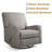 Saidee Upholstered Manual Swivel Rocker Recliner Chair-1249503758