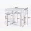 Îlot de cuisine en bois avec plateau en acier inoxydable, support à épices latéral et rangement pour barbecue et fêtes-125760788