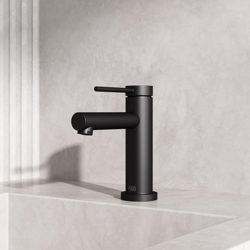 Jewel 6 in. H Single-Hole Single Handle Bathroom Faucet, Matte Black