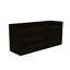 Commode double 6 tiroirs Tronx, chambre, noir