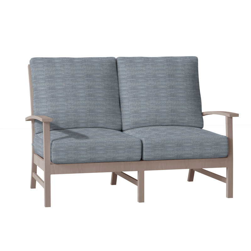 Causeuse en aluminium Charleston - Huître, Huître, Rollo Chambray, Pas de soudure