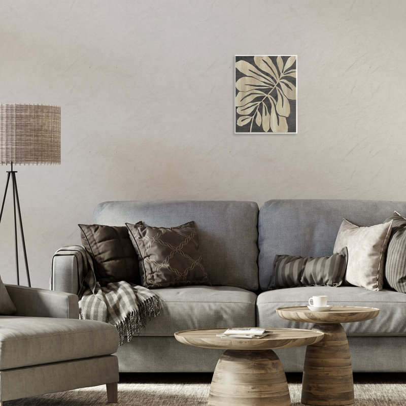 Plaque murale avec impression de feuille naturelle, design par June Erica Vess