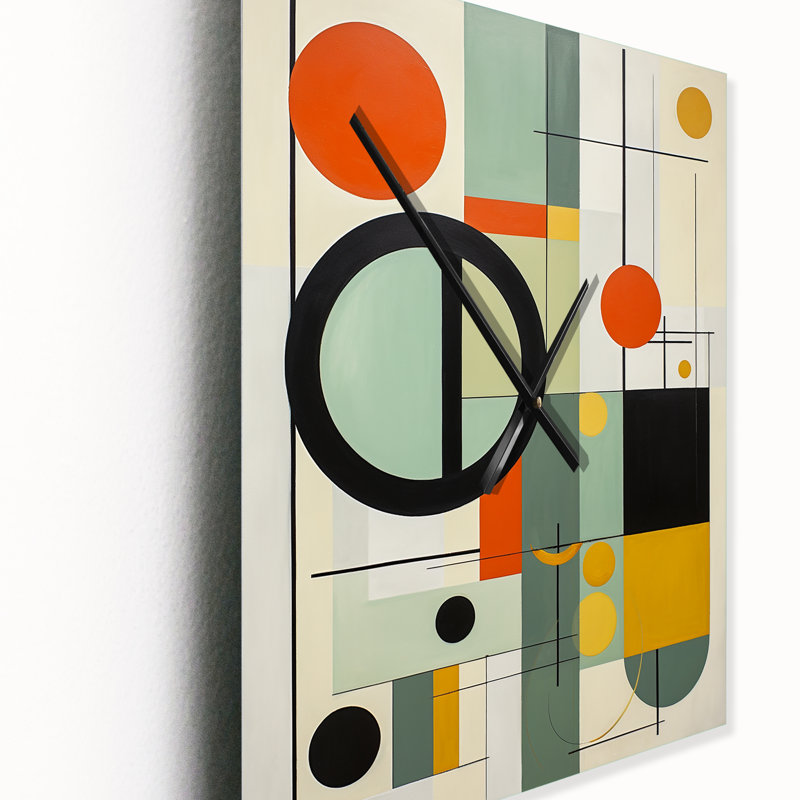 Prashansa - Horloge murale abstraite Mid-Century, Grand