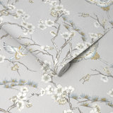 Kabuki Floral Vinyl Wallpaper Roll