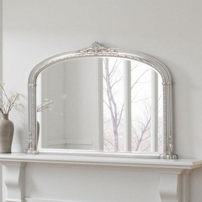 Overmantle Arched Bevelled Victorian Mirror