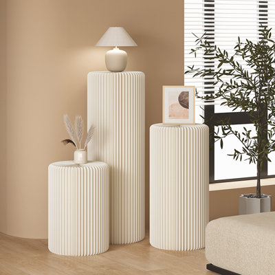 Foldable Pedestal Display Stand, Collapsible Decorative Riser For Home & Event Decor