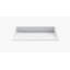 Lavabo de salle de bain encastré en résine de couleur noire mate Badeloft UB-04-L-M 25,2 po x 16,1 po-50749080