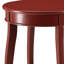 Table d'appoint rouge avec rangement - Mélange bien décoré à partir de tablettes en bois massif de différents styles-1734136392