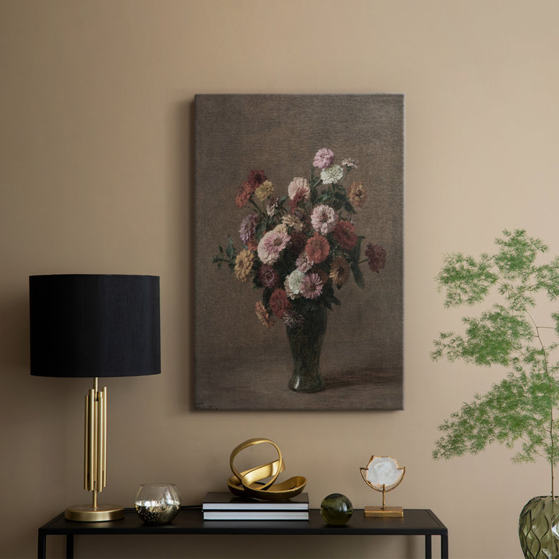 Imprimé floral rétro CXIX - galerie enveloppée Cavas, H 12 po x l 8 po