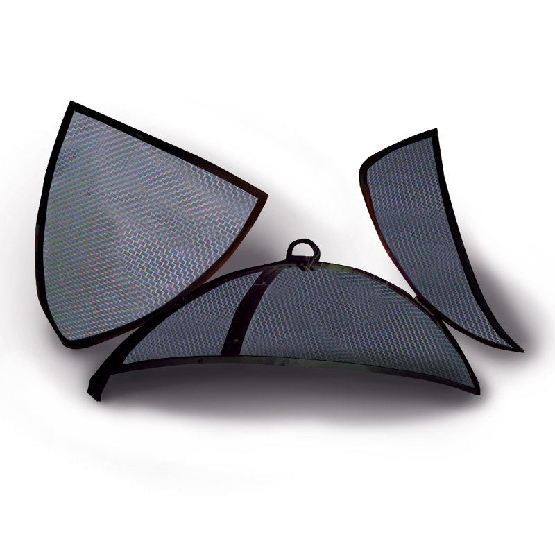 Round Fire Pit Spark Screen, 17.5" H x 60" W x 60" D