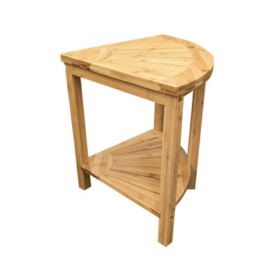 Mitch 22.25'' W Bamboo Corner Shower Bench