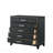 Weathered Black Finish Chest-1923895275