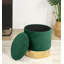 Adysen 39cm Wide Velvet Tufted Circle Pouffe Ottoman with Storage