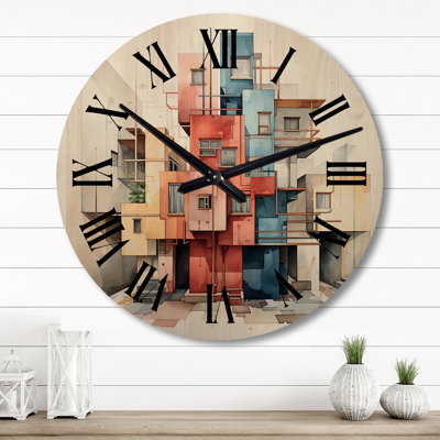 Horloge murale cubique City Street