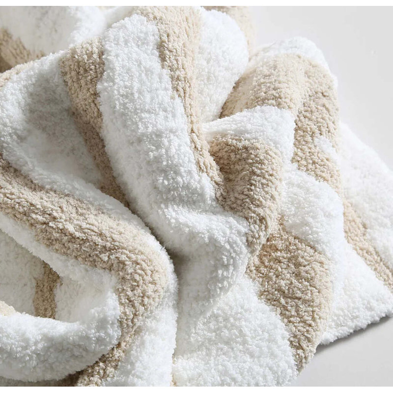Woodland Throw Blanket, Sahara Tan/Off White Abstract