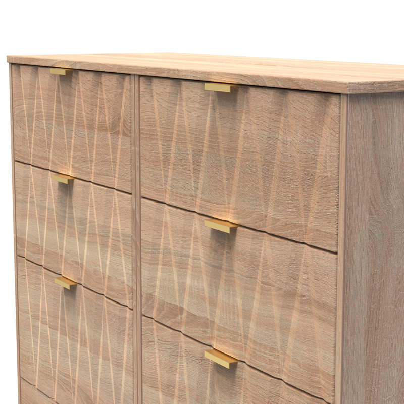 Besmir 115cm W 6 - Drawer Chest of Drawers, Bardolino Oak