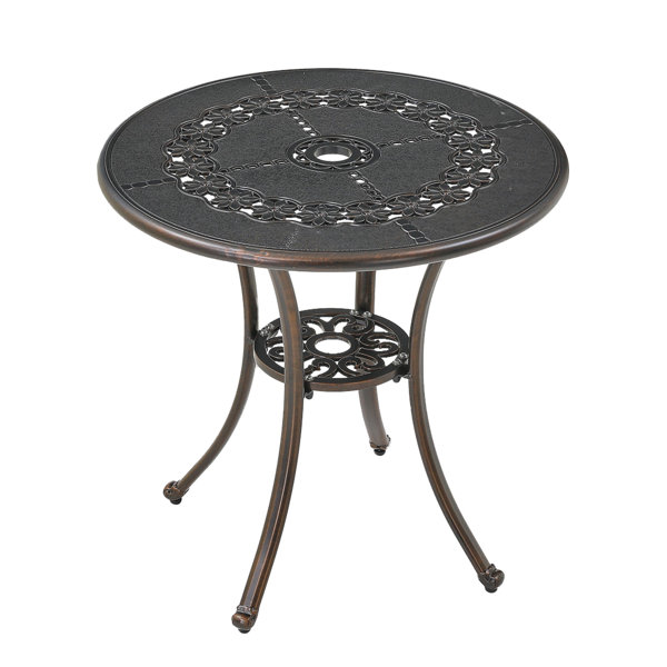 Fleur De Lis Living Frenette Round 26'' Outdoor Bistro Table | Wayfair