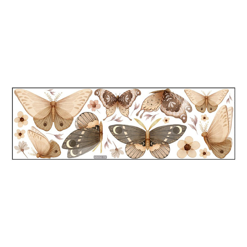 Boho Fly autocollant mural auto-adhésif transparent