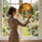 Desert Sunset Stained Glass Window Panel，12"H-392881629
