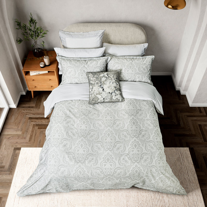 Amalia Cotton Duvet Cover Set, Super King Duvet Cover + 2 Pillowcases