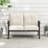 Outdoor Metal Loveseat with Soft Cushions-112398589