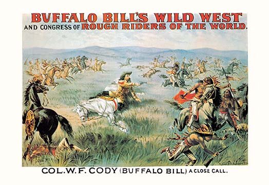 Buyenlarge Portrait of Buffalo Bill Vintage Advertisement Size: 42 H x 28 W x 1.5 D