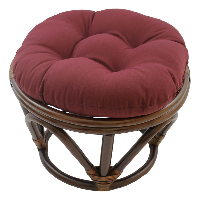Coussin rond pour repose-pieds d'intérieur, Bourgogne