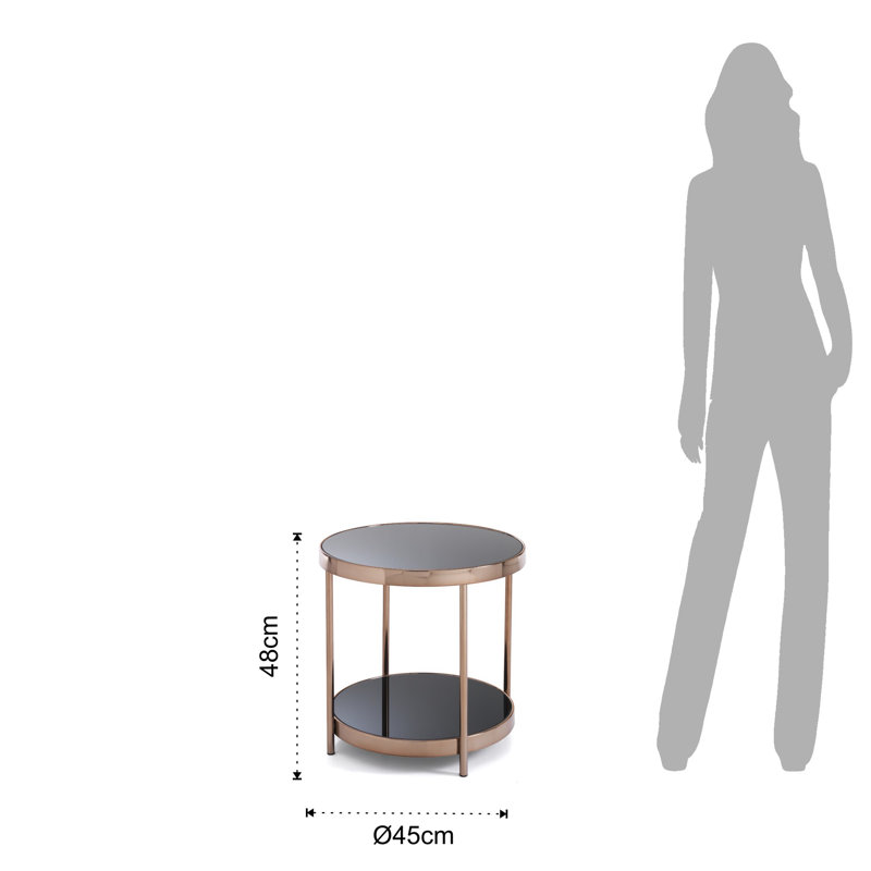 Nesbitt Glass Top End Table