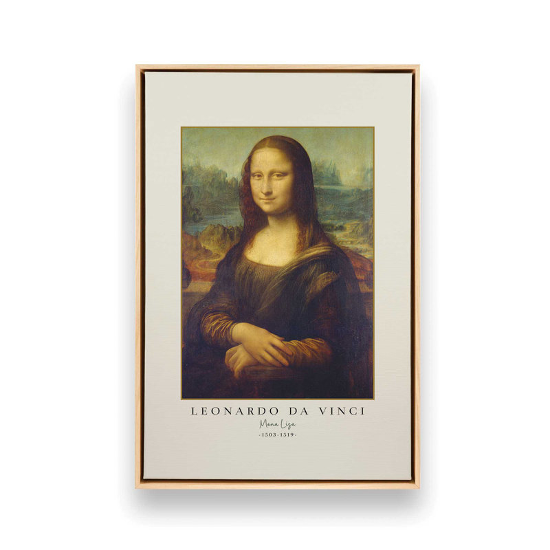 «Mona Lisa» par Leonardo Da Vinci, H 36,75 po x l 24,75 po, Érable américain