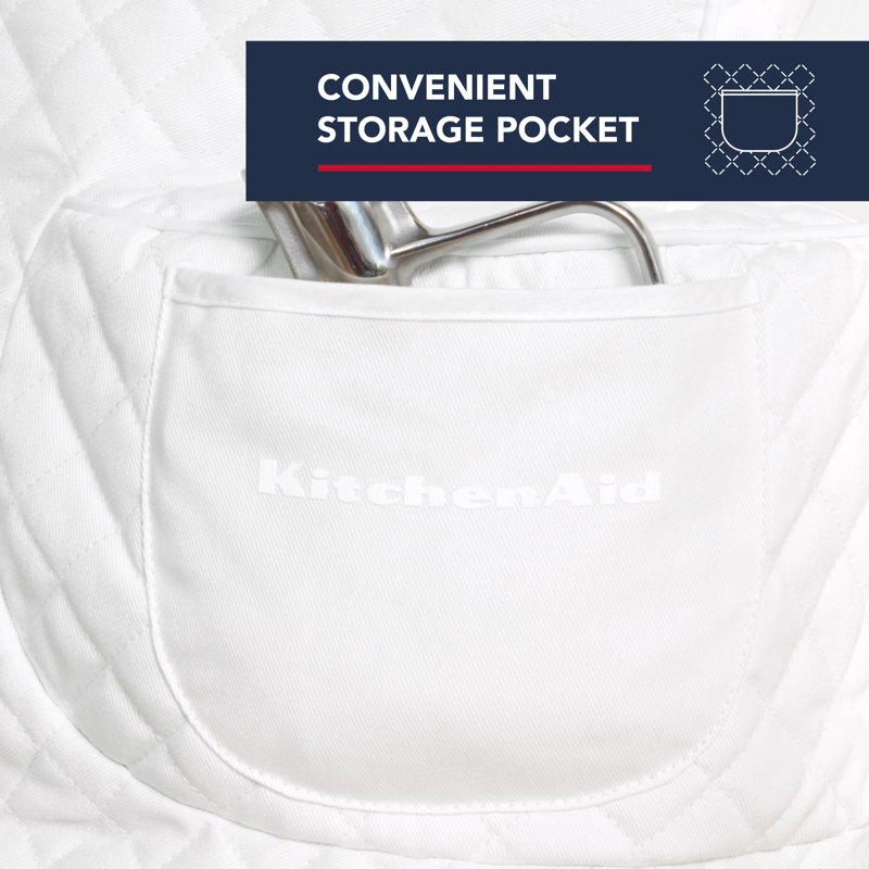 KitchenAid® Quilted Fitted Mixer Cover, White
