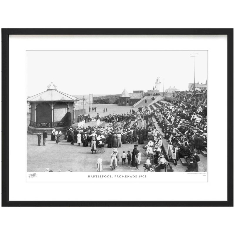 Hartlepool, Promenade 1903 - Single Picture Frame Print, 28cm H x 36cm W x 2.3cm D