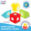 Ensemble de blocs de construction magnétiques 100 pièces Lil 'JUMP Blox, jouets durables et imperméables pour tout-petits 3-6
