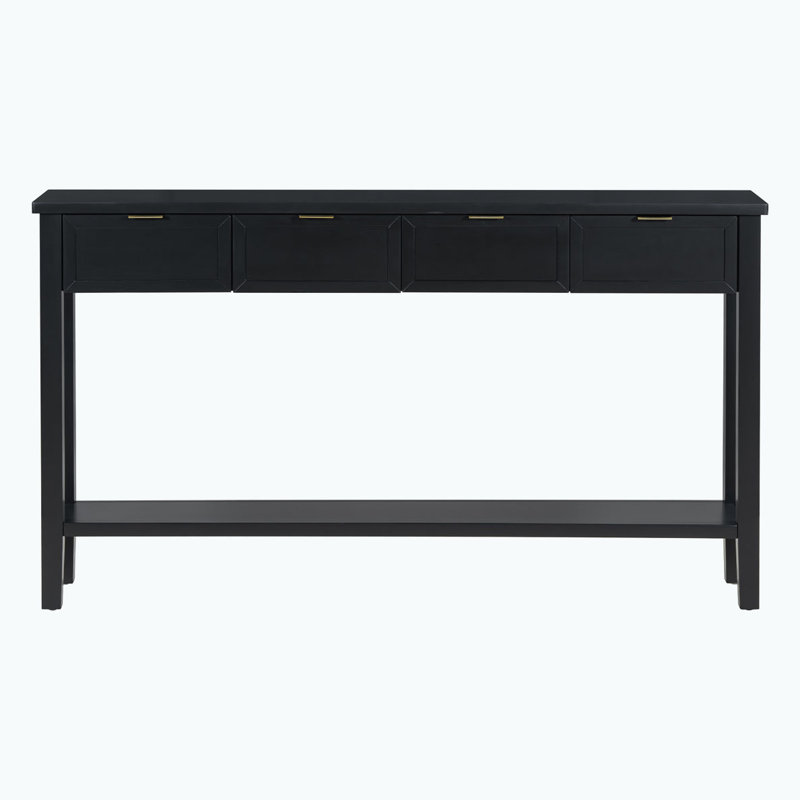 Commode à 4 tiroirs, Noir, noir, noir, noir