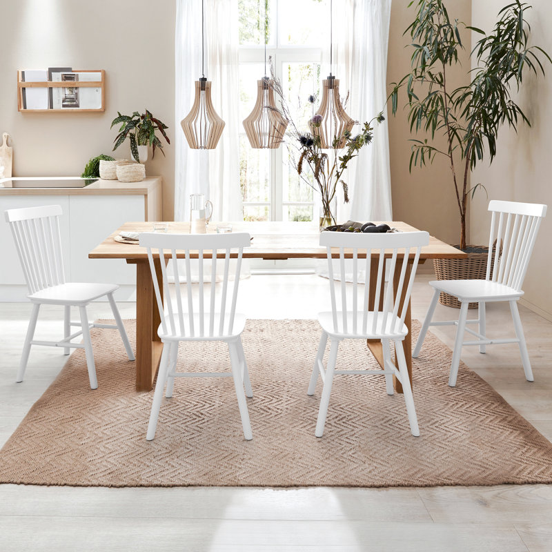 Chesley Solid Wood Side Chair, White